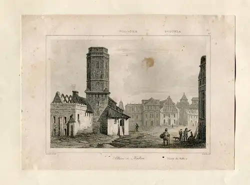 Polen, Place Auf Kalisz. Gravierkunst Bei S.Cholet IN 1850 Gezielt Bei Lemaitre