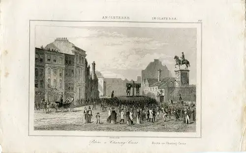 Inglaterra. Pilori Auf Charing Cross Gravierkunst IN / / Im 1844 Bei Lemaitre
