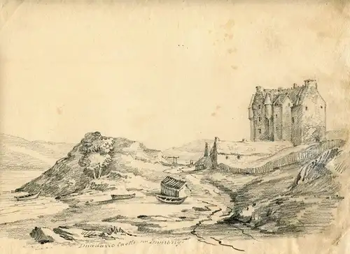 Escocia. Dundarro Castle Near Inverarry. Muster Auf Stift, . Jahrhundert