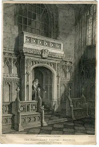 Inglaterra. Warwick. The Beauchamp Chapel Gravierkunst Bei Woonoth, 1812