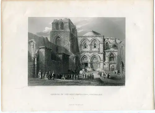 Jerusalén. Kirche Santo Sepulcro. Gravierkunst Bei E.Challis Copy De W.Barlett