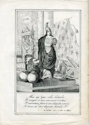 Oda Al Zwei De Mayo. Lithographie De Perez Und Donón