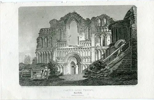 Castle Acre Priorat Gravierkunst IN / Auf / Im 1812 Bei J.Smith De Ein Muster E.