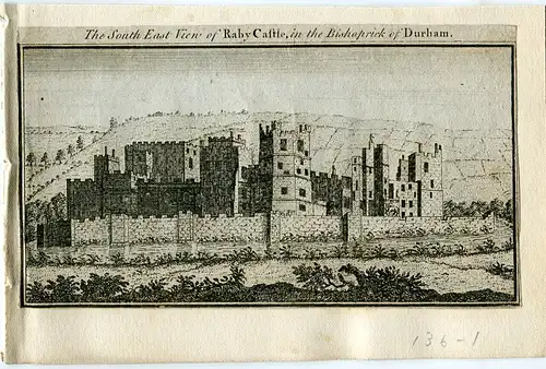 The South East View Of Raby Castle IN The Bishoprick Of Durham