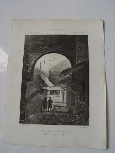 « Vista De einer Straße Tetuan » 1860. Remitida Bei Unser Correponsal D. E. Merá