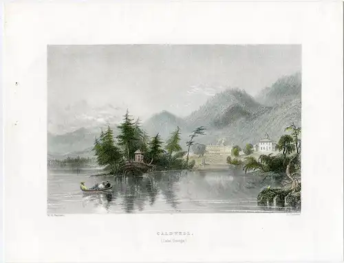 USA New York. Caldwell (Lake George), Gravierkunst Bei C.Cousen, Drew W. Barl