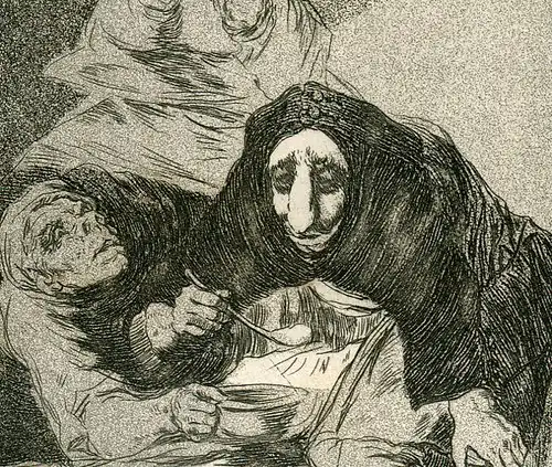 Der Vergonzoso, Gravierkunst Nr 54 Original De Goya 5ª Ausgabe (1881-1886)