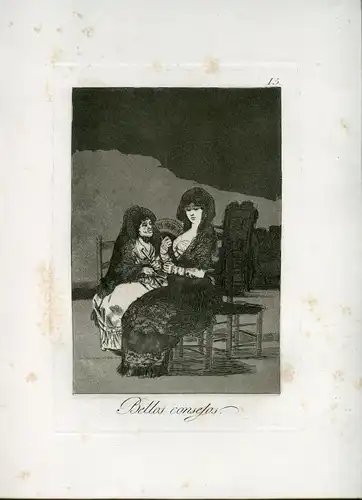 Schöne Spitzen, Gravierkunst Nr 15 Original De Goya 5ª Ausgabe (1881-1886)