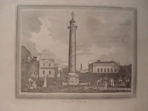 Italia. Roma. Incisione «Trajans Pillar» (Gravur,Gravierkunst,Gravur)