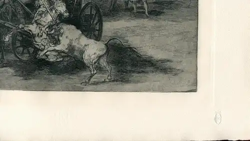 Francisco De Goya. Gravierkunst von Der Tauromaquia. Combat IN / Auf / Im Ein