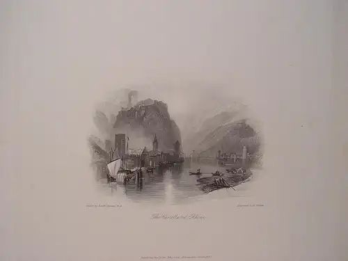 Alemania.« The Castellated Rhine » . Aufgezeichnet Edward Francis Finden (