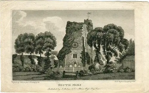 « South Mims » Gravierkunst Bei A.Warren auf Einem Muster De Ellis Made 1806