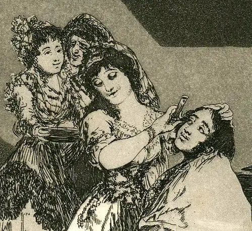 Le Descañona, Gravierkunst Nr 35 Original De Goya 5ª Ausgabe (1881-1886)