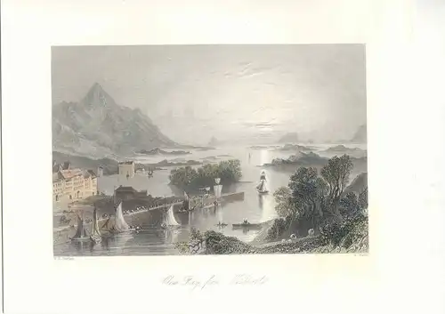 USA, United States« Clew Bay From Wesport » Drawing WH Barlett. Gravur R Wallis