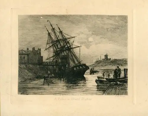Inglaterra. Bristol.« Auf Collier IN Bristol Harbour » Gravierkunst Bei M. W.