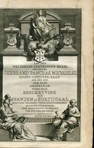 Beschryving Van Spanjen IN / Auf / Im Portugal Alvarez De Bienenhaus 1707 Verlag