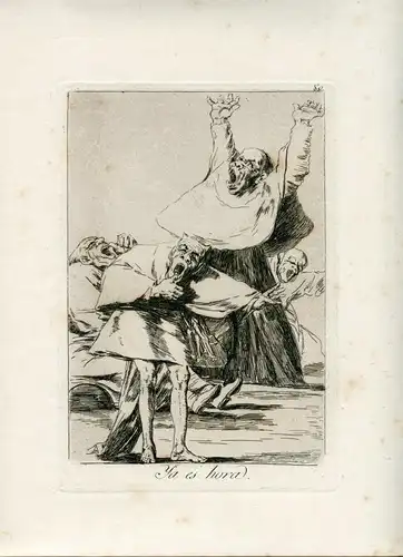 Ya Es Hora, Gravierkunst Nr 80 Original De Goya 5ª Ausgabe (1881-1886)
