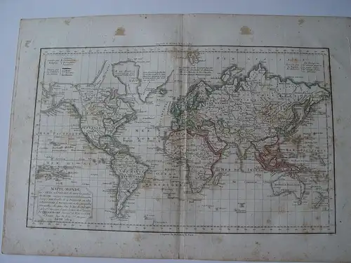 « Mappe Monde »Bei Robert De Vaugondy-Delamarché Paris 1804