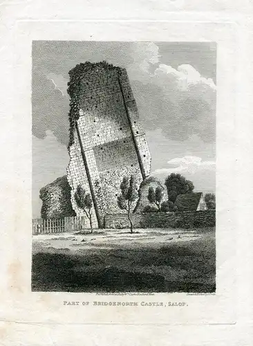 « Part Of Bridgenorth Castle Salop » Dibjo Und Aufgezeichnet J.Smith IN 1811