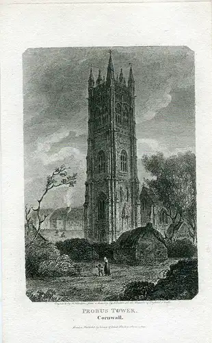 Probus Tower, Cornwall Gravierkunst Bei W.Hawkins De Ein Muster De J.Britton