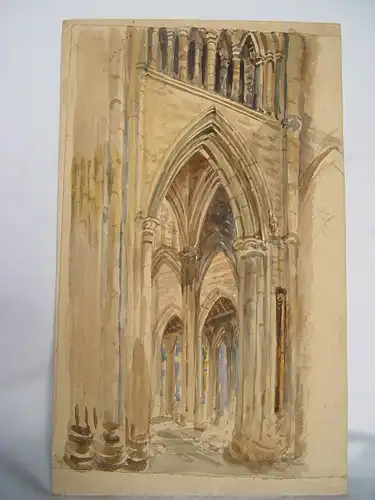 Innen Catedral. Aquarell von Der Leipziger Englische