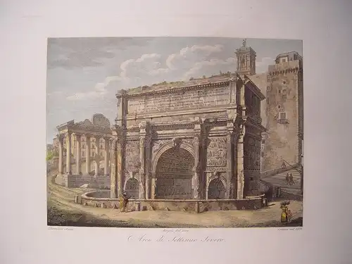 Italia. ROM « Arco Di Settimio Severus » . Intagliatore Römer D. Amici (Gravur)