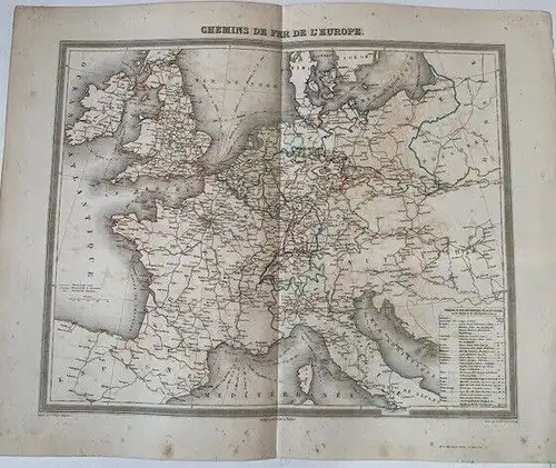 Chemis De Fer L'Europe Gravierkunst Auf La Gr Süßer Bei Tardieu IN / / Im 1874