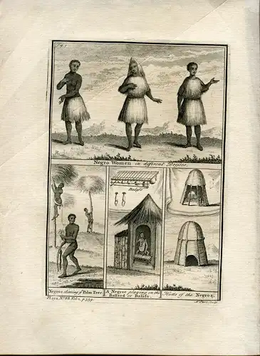 Black Woman Und Schwarze Bailandp Gravierkunst Bei Nathaniel Parr 1757