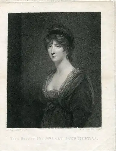 « The Right Ehrenzeichen Lady Jane Dundas » Gravur Bei Francesco Bartolozzi 1802