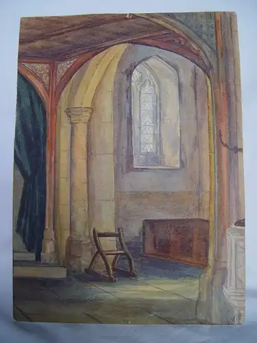 Innen Dom Aquarell von Der Leipziger Englische Von Jh Xix-Xx