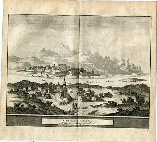 Vista Topográfica De Fuenterrabia Bei Pieter Vander Aa, Alvarez De Colmenar.1715