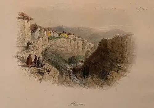 Vista De Alhama, Granada - Gravierkunst. Jahrhundert