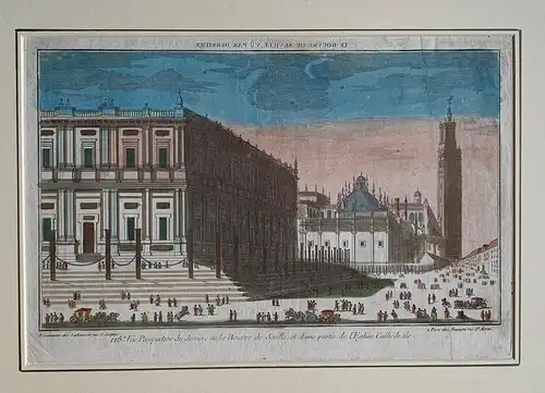 Vista Optik von Der Dom De Sevilla, 1770 - Gravierkunst Alt/Antik