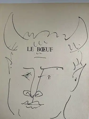 Le Boeuf Lithographie Original De Picasso Publicada IN / Auf / Im 1957