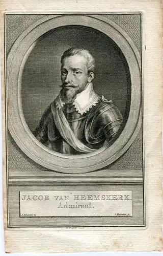 Jacob Van Heemskerk Amiral Holland. Gravierkunst Bei J.Houbraken