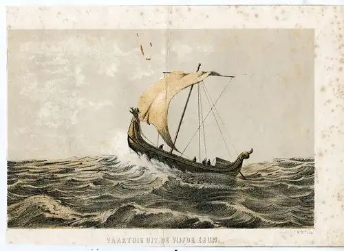 Vaartuig Uit De Vijfde Eeuw Lithographie 1875