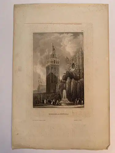 Giralda De Sevilla, Andalusien - Gravierkunst. Jahrhundert