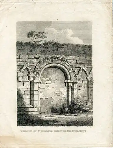 Remain Of St Andrews Priorat Rochester, Kent Gravierkunst Bei J. Tidd, Drew S.