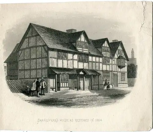 Shakespeare House As Restores IN 1864 Gravierkunst