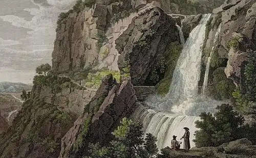Sant Miquel Von Fai - Wasserfälle - Alexandre Laborde - Gravur Alt/Antik 1806