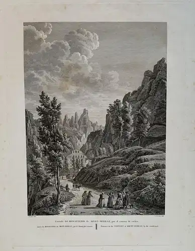 Kloster De Montserrat - Alexandre Laborde - Gravierkunst Alt/Antik - 1806
