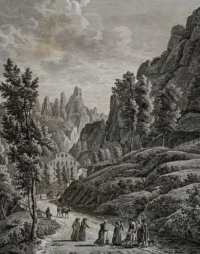 Kloster De Montserrat - Alexandre Laborde - Gravierkunst Alt/Antik - 1806
