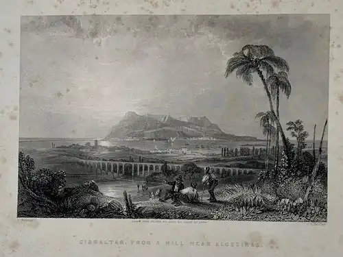 Gibraltar Und Aquädukt De Algeciras IN / Auf / Im Der Jh.