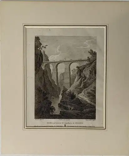 Aquädukt De Peña Geschnitten - Gravierkunst Alt/Antik , 1810 - Alexandre Laborde