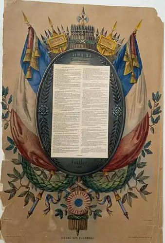 Charte Constitunelle. Juli 1830. Lithographie Bei Lemercier. Bearbeitet IN Paris