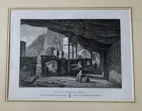 Eremita De Sant Miquel De Mata, Mataró Alexandre Laborde - Gravur Alt/Antik 1810