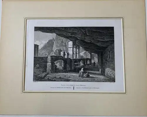Eremita De Sant Miquel De Mata, Mataró Alexandre Laborde - Gravur Alt/Antik 1810