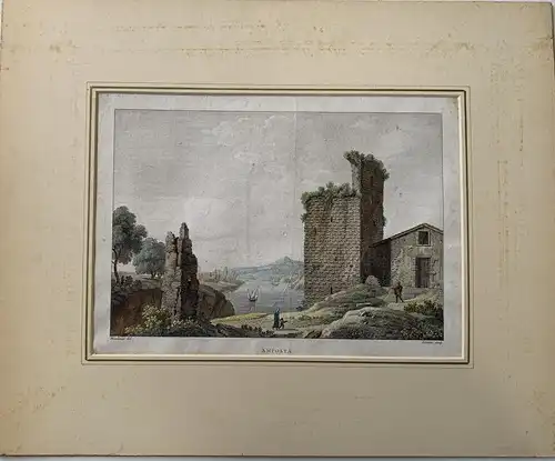 Castillo De Amposta, Turm St. Juan - Alexandre Laborde, Gravur, Alt/Antik 1810