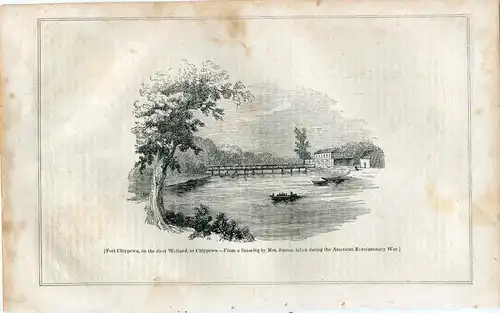 Canada. Fort Chippewa On The River Welland Oder Chippewa. Penny Magazine IN 1837
