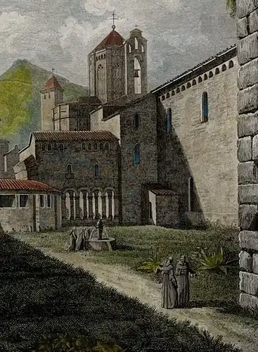 Kloster De Poblet, Hof Und Kreuzgang Von Locutorio - Auf Laborde - Gravur 1810